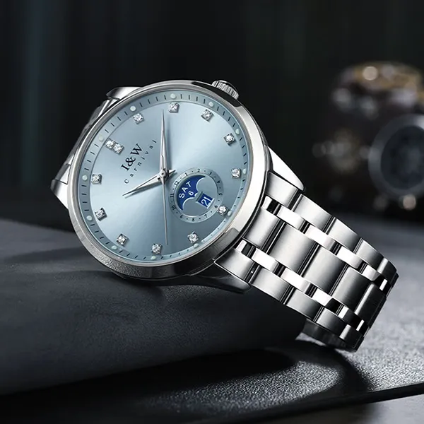 Đồng Hồ Nam I&W Carnival IW625G-DT (IW625G8) Automatic Màu Bạc Xanh