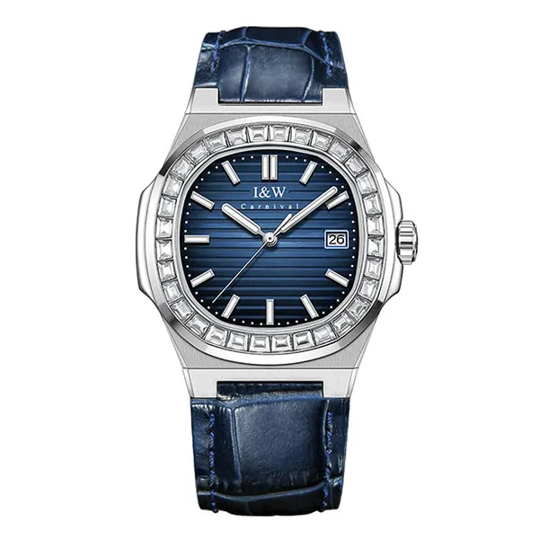 Đồng Hồ Nam I&W Carnival IW721GT-DD (IW721G4) Automatic Màu Xanh Bạc - Đồng hồ - Vua Hàng Hiệu