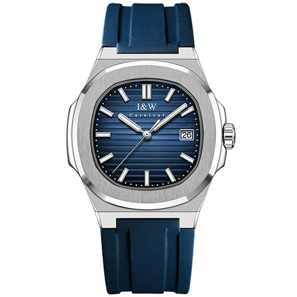 Đồng Hồ Nam I&W Carnival IW721GT-DS (IW721GT15) Automatic Màu Xanh Bạc - Đồng hồ - Vua Hàng Hiệu