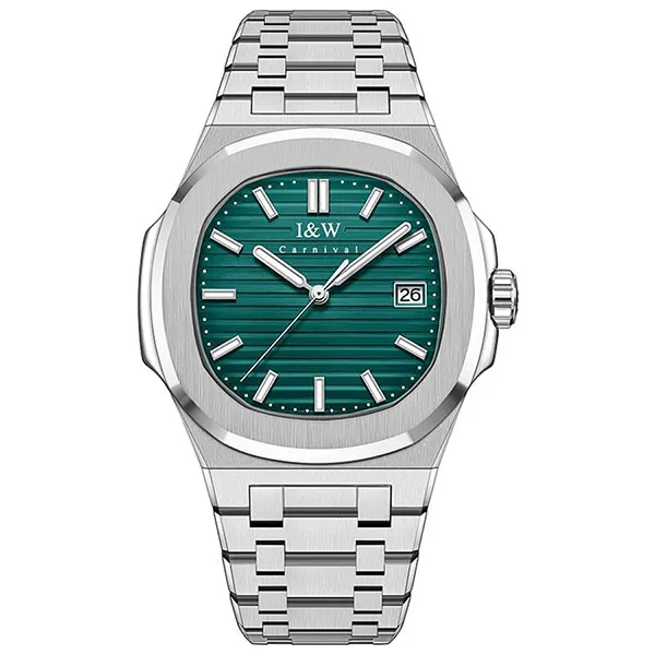 Đồng Hồ Nam I&W Carnival IW721GT-DT (IW721GT23) Automatic Màu Xanh Bạc