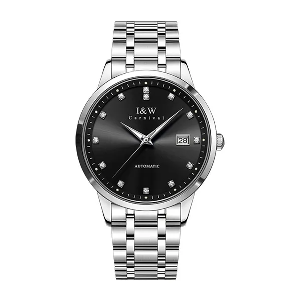 Đồng Hồ Nam I&W Carnival Steel Strap Automatic Watch IW683G-DT (IW683G7) Màu Bạc Phối Đen