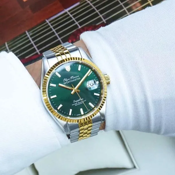 Đồng Hồ Nam Olym Pianus OP89322AGSK-XLT Màu Bạc Xanh