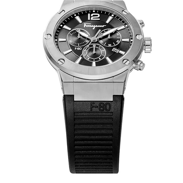 Đồng Hồ Nam Salvatore Ferragamo F80 Chronograph Watch 44mm SFEX00523 Màu Đen - Đồng hồ - Vua Hàng Hiệu
