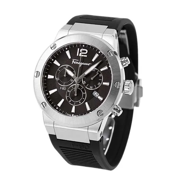 Đồng Hồ Nam Salvatore Ferragamo F80 Chronograph Watch 44mm SFEX00523 Màu Đen - Đồng hồ - Vua Hàng Hiệu