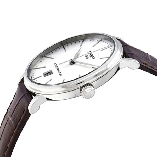 Đồng Hồ Nam Tissot Carson Powermatic 80 T122.407.16.031.00 (T1224071603100) Màu Nâu Trắng