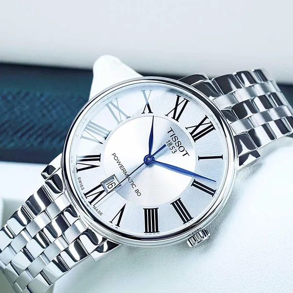 Đồng Hồ Nam Tissot Automatic Carson Premium Powermatic 80 T122.407.11.033.00 (T1224071103300) Màu Bạc