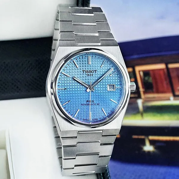Đồng Hồ Nam Tissot PRX Powermatic 80 T137.407.11.351.01 Màu Xanh Bạc - Đồng hồ - Vua Hàng Hiệu