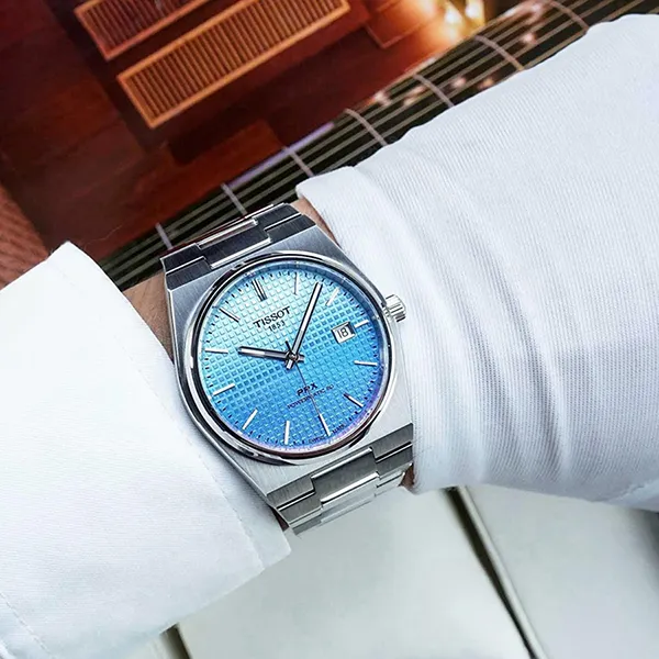 Đồng Hồ Nam Tissot PRX Powermatic 80 T137.407.11.351.01 Màu Xanh Bạc - Đồng hồ - Vua Hàng Hiệu