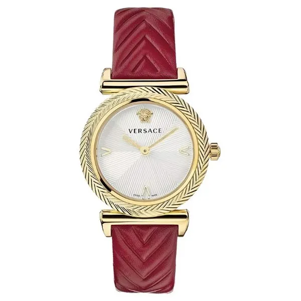 Đồng Hồ Nữ Versus By Versace V-Motif Vintage Logo White Dial Burgundy Leather VERE01820 Màu Đỏ Vàng - Đồng hồ - Vua Hàng Hiệu