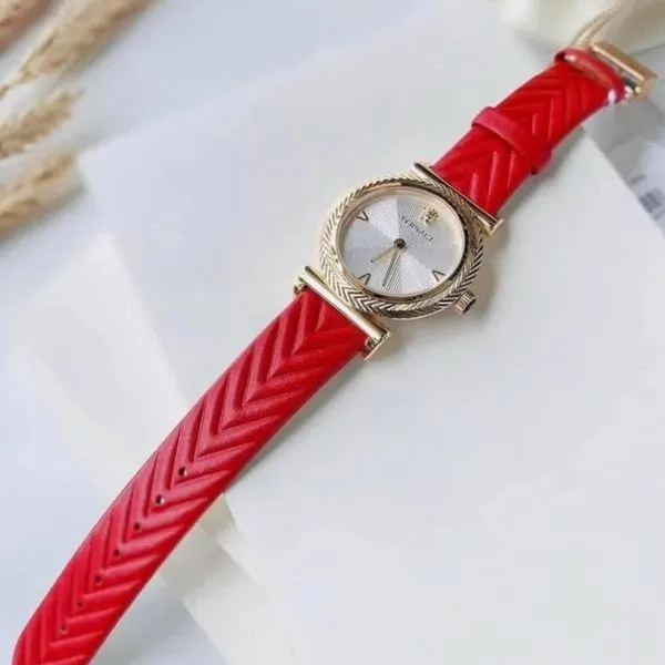 Đồng Hồ Nữ Versus By Versace V-Motif Vintage Logo White Dial Burgundy Leather VERE01820 Màu Đỏ Vàng - Đồng hồ - Vua Hàng Hiệu