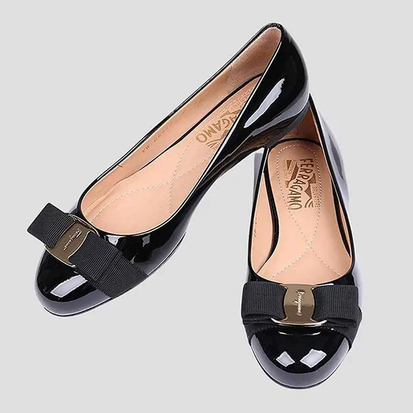 Giày Bệt Nữ Salvatore Ferragamo In Black Leather 0574556 Màu Đen Size 38 - Giày - Vua Hàng Hiệu