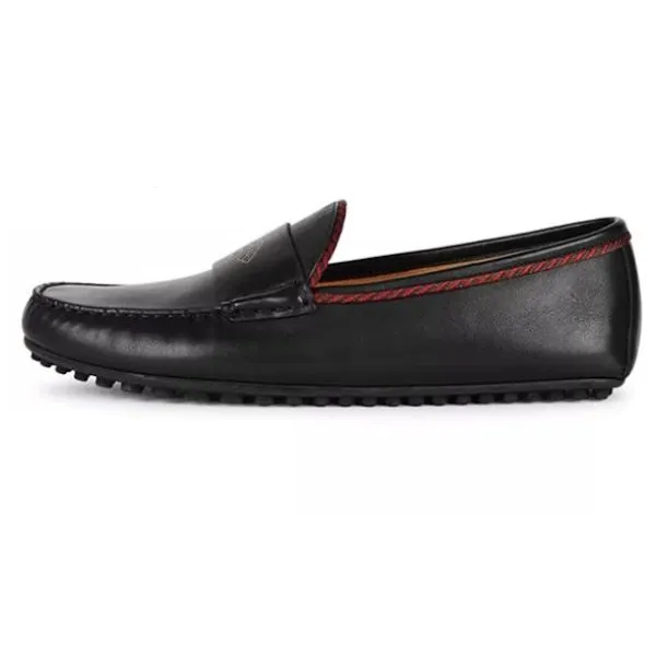 Giày Lười Nữ Gucci Loafer Bee Driver Black 497117 Màu Đen Size 5.5