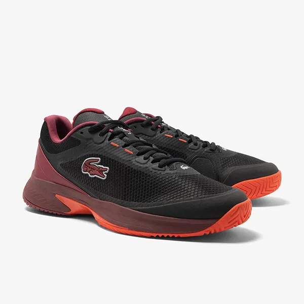Giày Pickleball Lacoste Men's Tech Point Textile Shoes 46SMA0015-3X0 Màu Đen/Đỏ Size 40.5