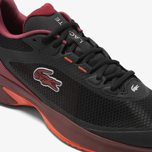 Giày Pickleball Lacoste Men's Tech Point Textile Shoes 46SMA0015-3X0 Màu Đen/Đỏ Size 40.5
