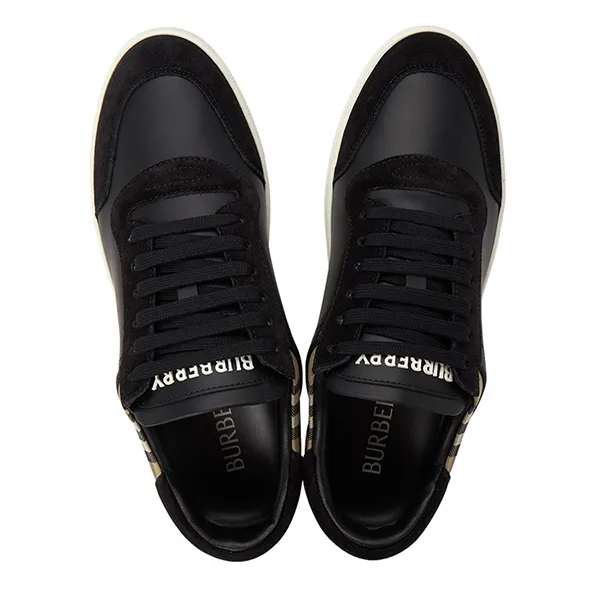 Giày Sneaker Nam Burberry Leather Suede Check 8070818 Phối Màu Size 39
