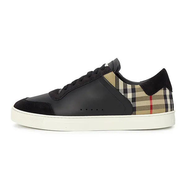 Giày Sneaker Nam Burberry Leather Suede Check 8070818 Phối Màu Size 39