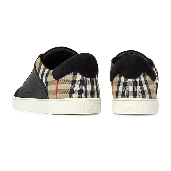 Giày Sneaker Nam Burberry Leather Suede Check 8070818 Phối Màu Size 39