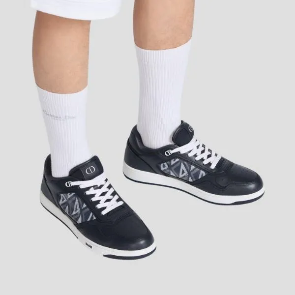 Giày Sneaker Nam Dior Blue Navy Leather 3SN272ZPP515415 Màu Xanh Navy Size 41.5