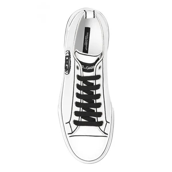 Giày Sneaker Nam Dolce & Gabbana D&G Canvas Portofino Light Sneakers CS1888 Màu Trắng Size 6.5