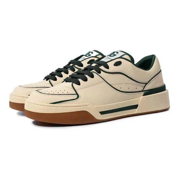Giày Sneaker Nam Dolce & Gabbana D&G New Roma Leather Sneakers CS2036 Màu Be Size 6