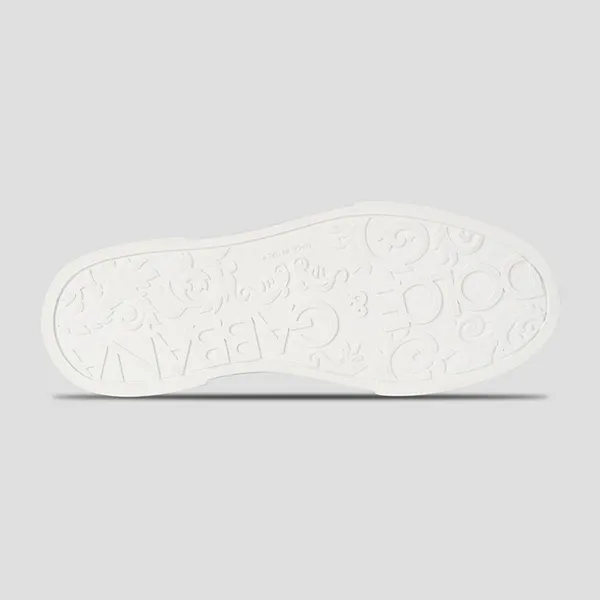 Giày Sneaker Nam Dolce & Gabbana D&G White With DG Logo Embroidered CS1558 AH504 89951 Màu Trắng Size 40