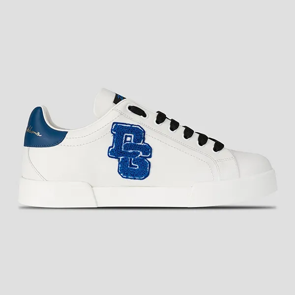 Giày Sneaker Nam Dolce & Gabbana D&G White With DG Logo Embroidered CS1558 AH504 89951 Màu Trắng Size 40