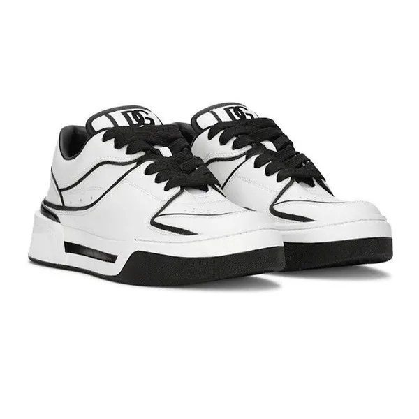 Giày Sneaker Nam Dolce & Gabbana D&G Vintage Continental CK2036 Màu Trắng Phối Đen Size 39 - Giày - Vua Hàng Hiệu