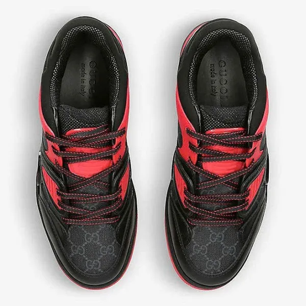 Giày Sneaker Nam Gucci Basket Black Red 724004 Màu Đen Phối Đỏ Size 6,5