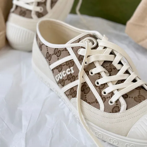 Giày Sneaker Nam Gucci GG Canvas In Beige Ebony 759055 FAC19 9756 Màu Be Trắng Size 6