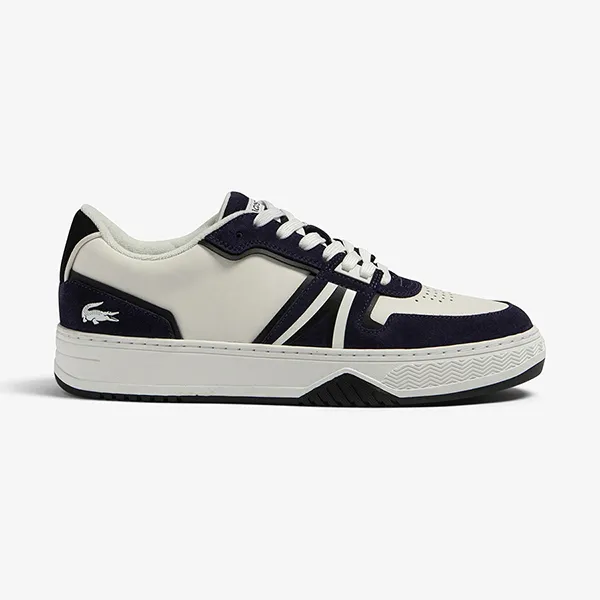Giày Sneaker Nam Lacoste Leather White/Navy RZ4036 L001 Màu Xanh Trắng Size 40.5