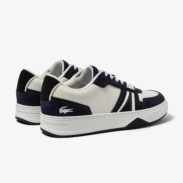 Giày Sneaker Nam Lacoste Leather White/Navy RZ4036 L001 Màu Xanh Trắng Size 40.5
