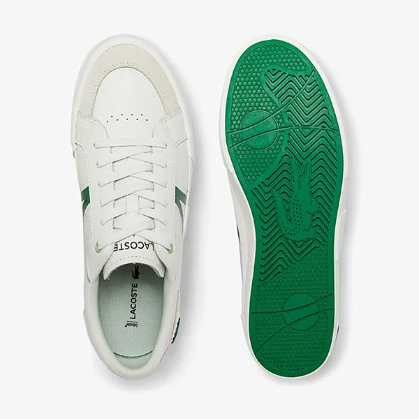 Giày Thể Thao Nam Lacoste Men's Sports Shoes L004 Leather 43CMA0057 082 Material Màu Trắng Size 40.5
