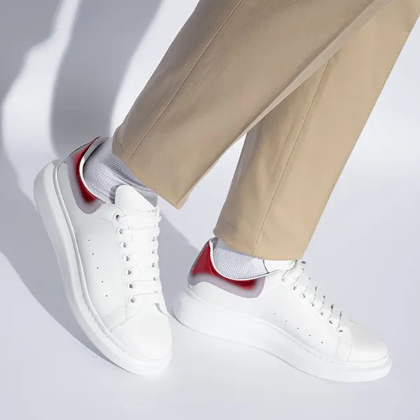 Giày Sneakers Nam Alexander Mcqueen White Leather 777367WIE9G8733 Màu Trắng Đỏ Size 42 - Giày - Vua Hàng Hiệu