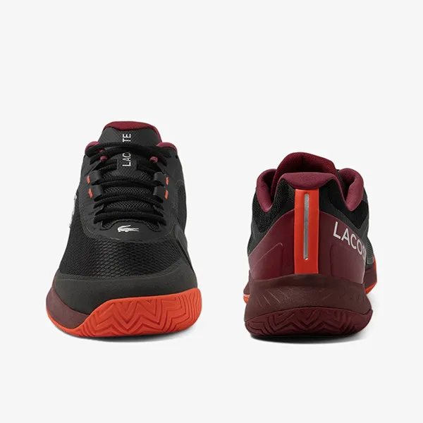 Giày Thể Thao Nam Lacoste Tech Point Textile Shoes RZ4015M-3X0 Màu Đen Đỏ Size 39.5