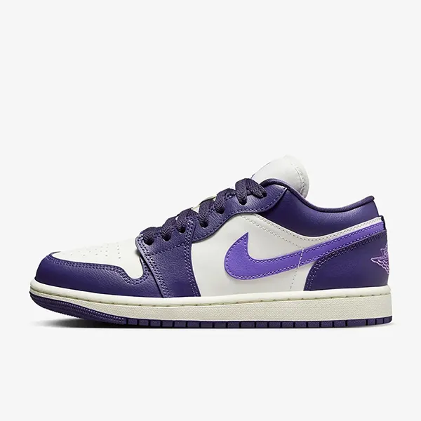 Giày Thể Thao Nữ Nike Air Jordan 1 Low Purple Sail DC0774-502 Màu Tím Trắng Size 37.5 - Giày - Vua Hàng Hiệu