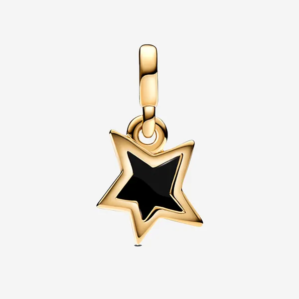 Hạt Vòng Charm Nữ Pandora ME 14K Gold Plated Star 762299C01 Màu Vàng Đen