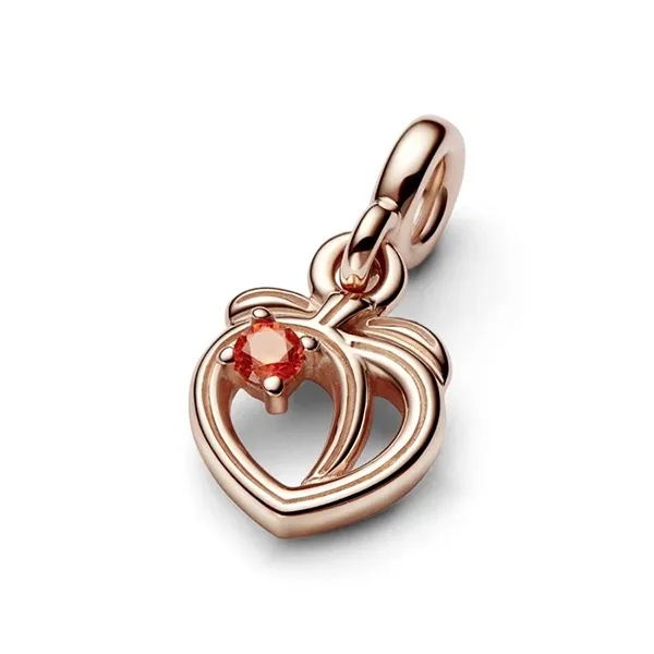 Hạt Vòng Charm Nữ Pandora ME Mini Pendant With A Playful Peach 781212C01 Màu Vàng Hồng