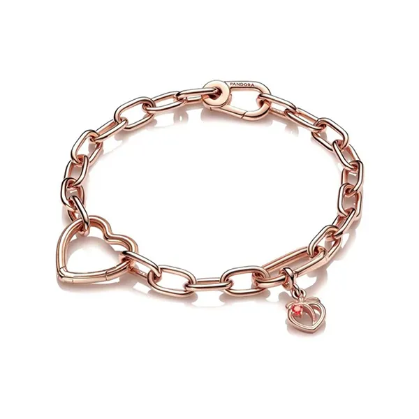 Hạt Vòng Charm Nữ Pandora ME Mini Pendant With A Playful Peach 781212C01 Màu Vàng Hồng