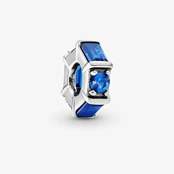 Hạt Vòng Charm Pandora Blue Ice Cube Spacer Charm 797529NSBL Màu Xanh Navy