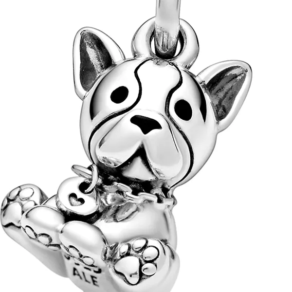 Hạt Vòng Charm Pandora Bulldog Puppy Dangle 798008EN16 Màu Bạc