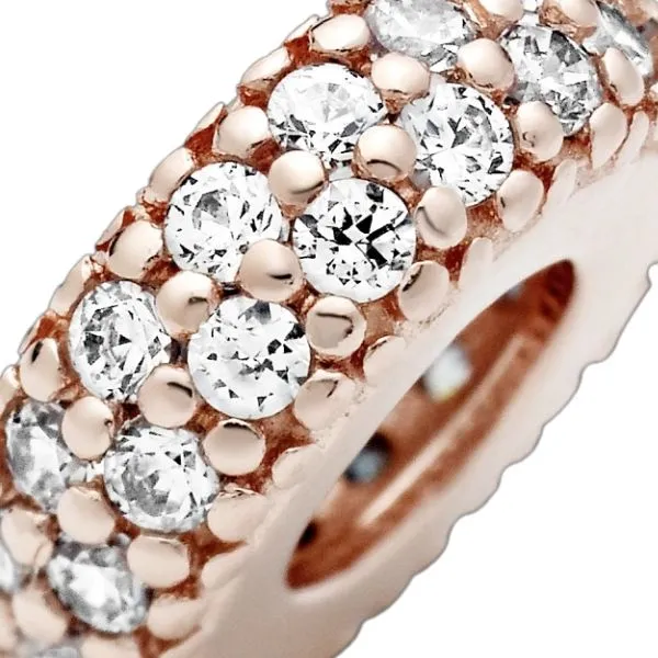 Hạt Vòng Charm Pandora Rose Inspiration Within Spacer Charm 781359CZ Màu Vàng Hồng