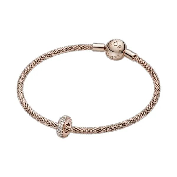 Hạt Vòng Charm Pandora Rose Inspiration Within Spacer Charm 781359CZ Màu Vàng Hồng