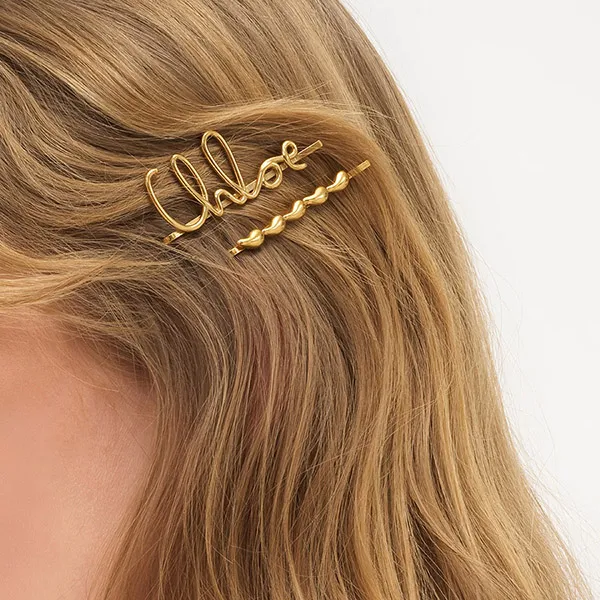 Kẹp Tóc Nữ Chloé In Gold CHC24WFT43CB7 9DC Màu Vàng