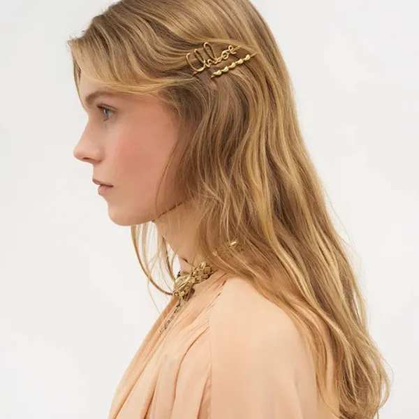 Kẹp Tóc Nữ Chloé In Gold CHC24WFT43CB7 9DC Màu Vàng