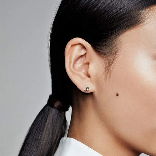 Khuyên Tai Nữ Pandora ME Cherry Single Stud Earring 298384NCC Phối Màu (1 Chiếc)