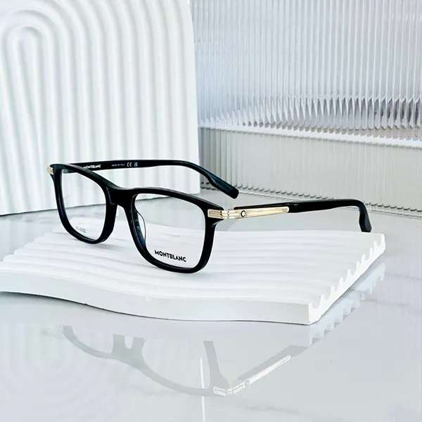 Kính Mắt Cận Montblanc Eyeglasses Black/Gold Full Rim MB0277O 005 Màu Đen