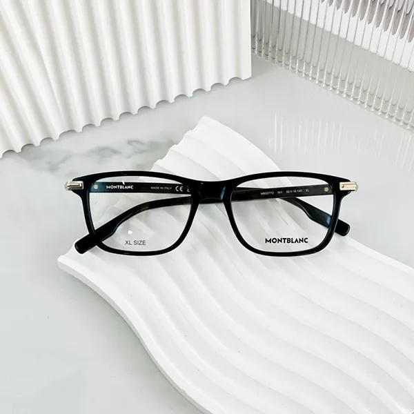 Kính Mắt Cận Montblanc Eyeglasses Black/Gold Full Rim MB0277O 005 Màu Đen