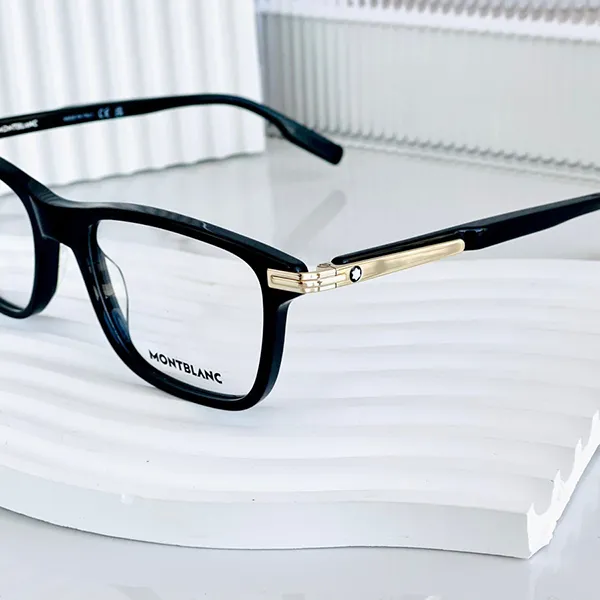 Kính Mắt Cận Montblanc Eyeglasses Black/Gold Full Rim MB0277O 005 Màu Đen