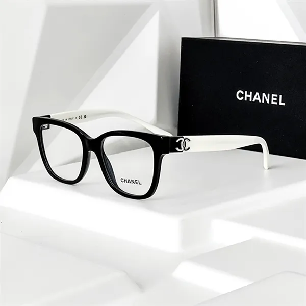 Kính Mắt Cận Nữ Chanel 3472 1656 Eyeglasses Màu Đen Trắng