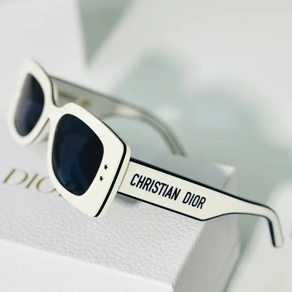 Kính Mát Dior DiorPacific White Square Sunglasses S1U 95B0 Màu Xanh Trắng